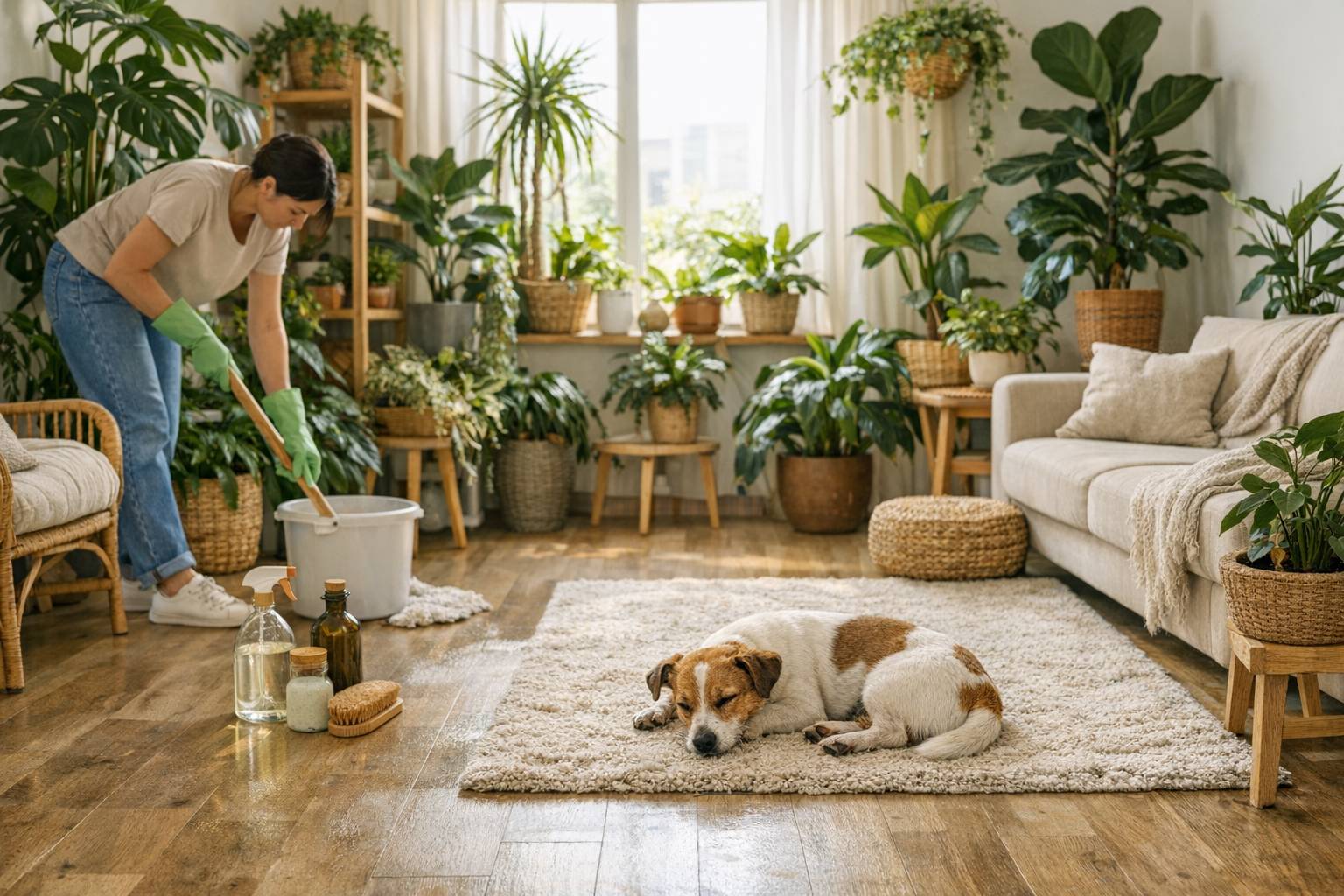 Productos de limpieza aptos para casas con animales y plantas